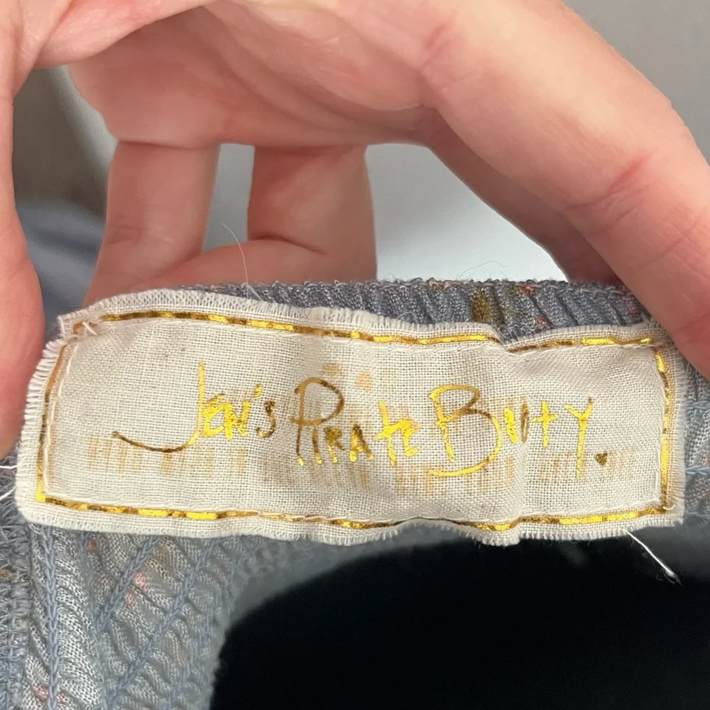 Jen’s Pirate Booty Dusty Blue and Floral Wilde Blouse and Skirt Set NWT - Picture 6 of 10